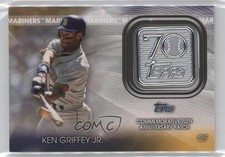 2021 Topps 70th Anniversary Manufactured Logo Ken Griffey Jr Patch HOF 1c0k