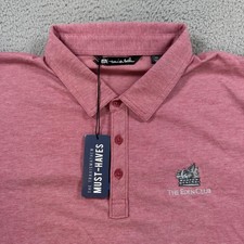Travis Mathew The Zinna Heather Cardinal Polo Shirt Men's XXL Golf