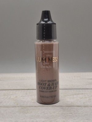 NEW Luminess Airbrush Root Hair & Brow Cover Up- 1 Light Brown 0.50 fl oz SEALED