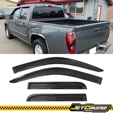 Fits 04-12 Chevy Colorado GMC Canyon Crew Cab Window Visors Rain Sun Guard 4Pc