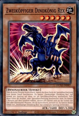 Yugioh Zweiköpfiger Dinokönig Rex DUNE-DE007 Common (6016)