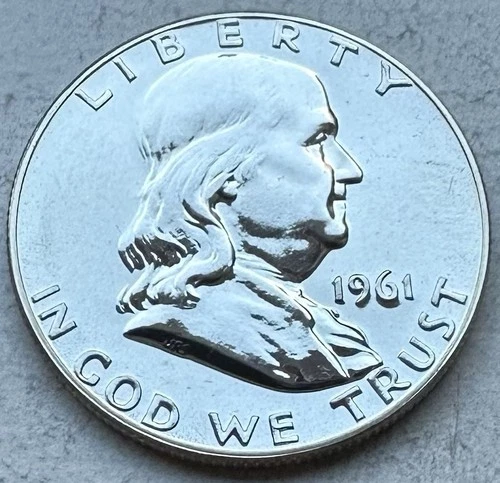 1961 Proof Franklin Half Dollar 90% Silver-INV#8457
