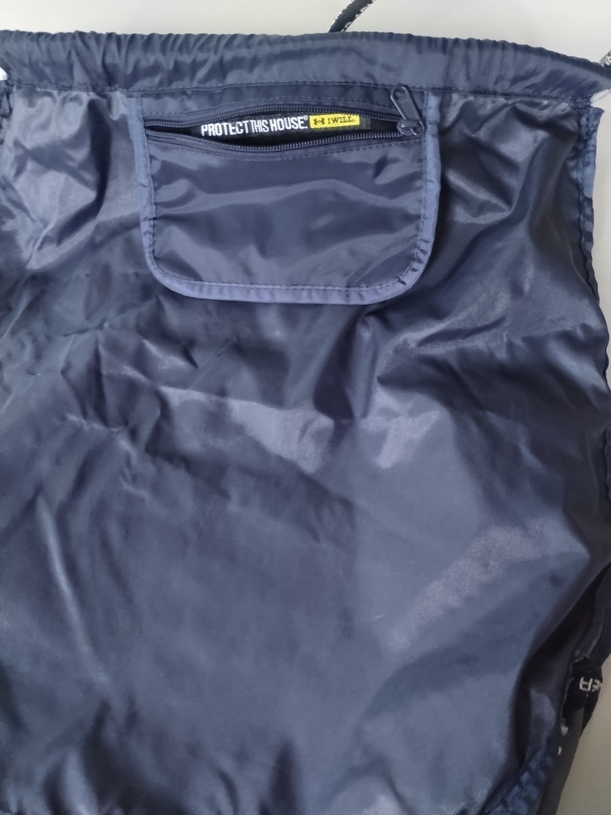 Under Armour Sackpack Drawstring backpack Blue Wh… - image 7