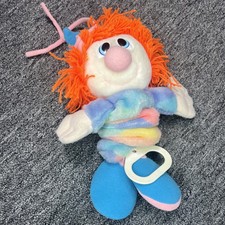Dakin Pastel Clown Pull Toy Plush Vintage 1985 Musical Baby Lullaby Works Rare