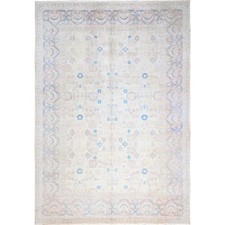 12'x17'3" Ivory Vintage Egyptian XL Mahal Soft Wool Hand Knotted Oriental Rug