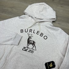 NWT Burlebo Buck Deer Graphic Fleece Hoodie Men  s Sz XXL Casual Outdoor