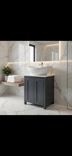 Bathroom Freestanding Vanity Unit With Cupboard And Separate Free Standing Basin