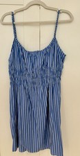 Reformation Blue Striped Nautical Spaghetti Strap Mini Dress Women’s XL