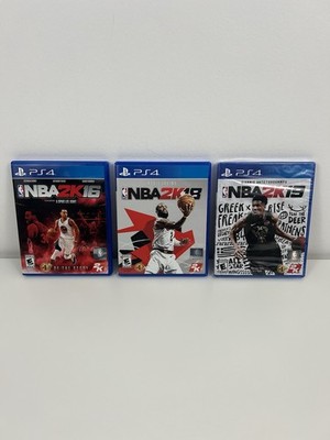PS4 Lot Of 3 NBA 2k Games 2k16, 2k18, 2k19 Sony Playstation 4 Bundle Curry