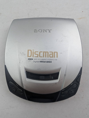 Vintage 90's Sony Discman Digital Mega Bass D-191 Tested Working