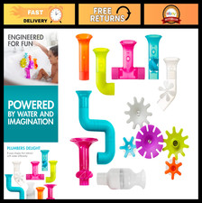 Colorful Baby  Toddler Bath Toys Set - 13 Count Sensory Fun with Pipes, Cogs 