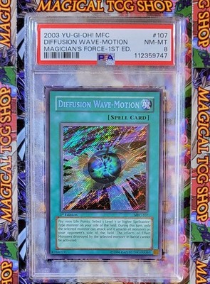 Yugioh Diffusion Wave-Motion MFC-107 1st Edition Secret Rare PSA NM Mint