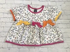 Vtg Pogo Club of NY Toddler Girls 24 Month 2T Dalmatian Dog Bows Colorblock Top