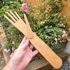 Antique Carved Wood Hand Glover Stretcher with Articulated thumb c19th