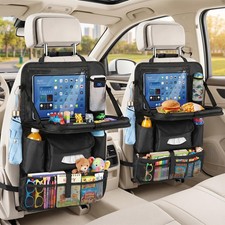 Car Backseat Organizer with Table Tray 9 Pockets Car Accessories,2Pack