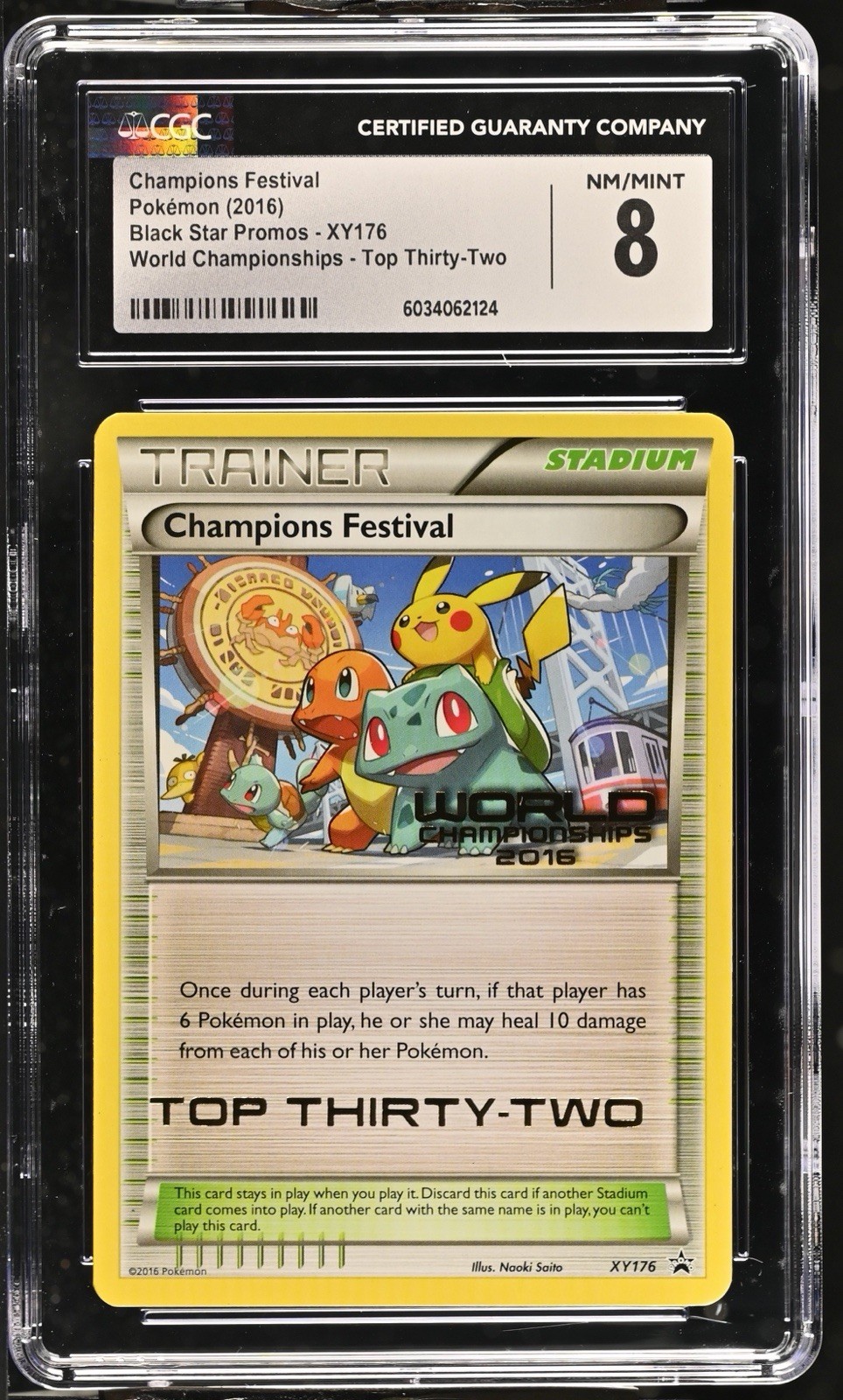 2016 Pokémon Champions Festival Top 32 Worlds Promo #XY176 CGC 8 (Highest Grade)