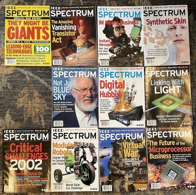 2002 IEEE Spectrum Engineering Magazines 11 months