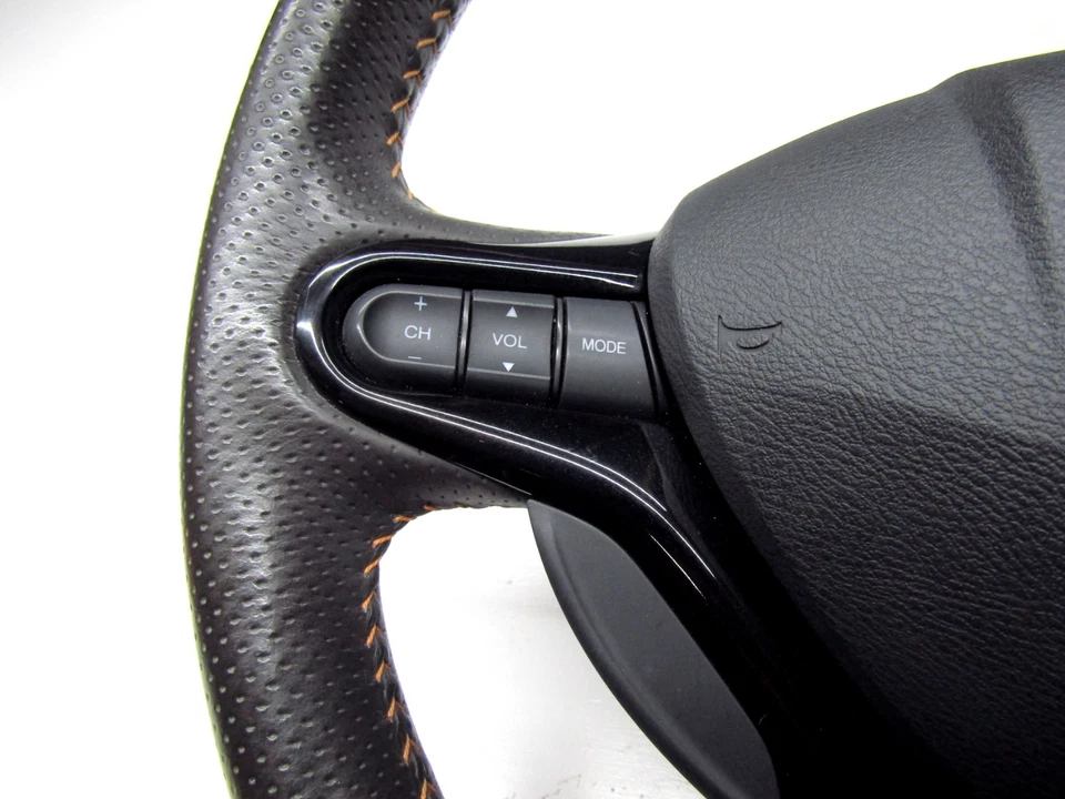 Manija del volante de cuero genuino Honda Fit Shuttle GP2 GG7 GE6 GE7 GE8 JDM Foto 2 de 4