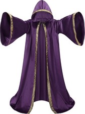 Wizard Robe Costume Renaissance Faire Costume Men Full Length Velvet Cloak
