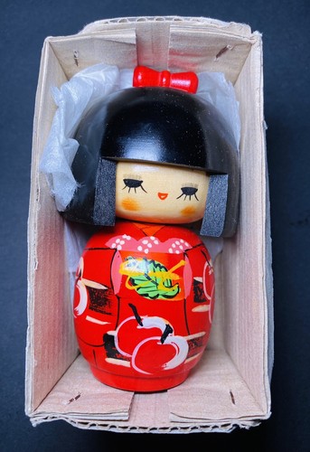 Rara bambola Kokeshi made in Japan vintage tutta legno - Foto 6 di 9
