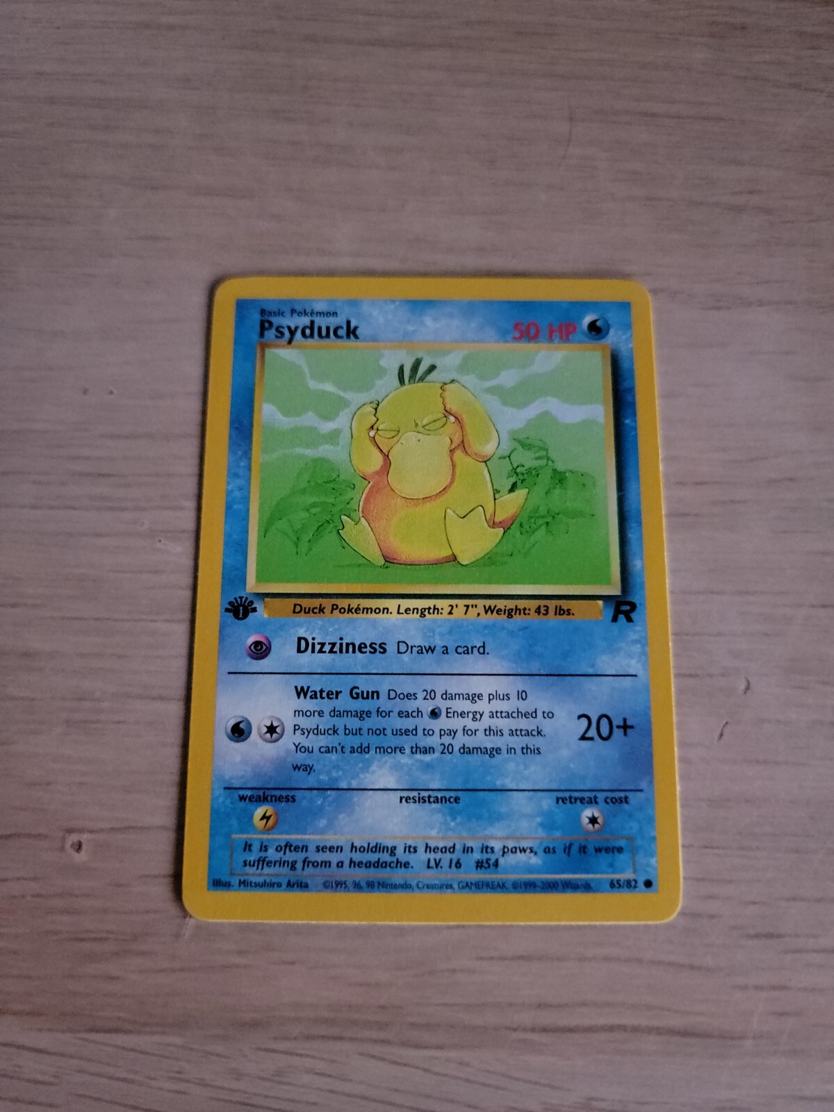 Pokémon Team Rocket 1st Edition Regular Finish Psyduck 65/82 NM-MT Vintage OC161