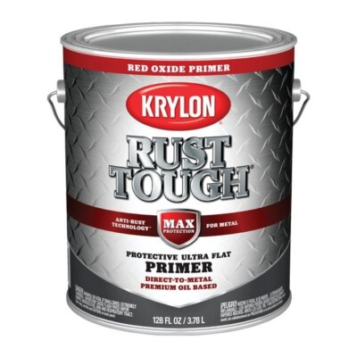 (1)-Krylon Rust Tough Primer, Red Oxide, 1 Gal. Model: K09743008