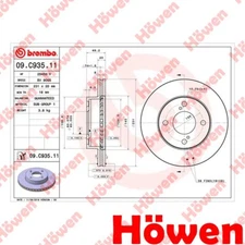 Fits Suzuki Celerio 2014- 1.0 Brake Discs Front Howen 5531184M00000 5531184M00