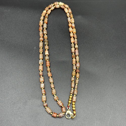 ancient Roman Old carnelian Agate beads necklace beautiful colour - Picture 2 of 9