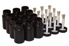 2oz Black Craft Bottle with Brush in Cap -  ...