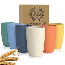 Wheat Straw Cups 12 pcs Unbreakable plastic cups