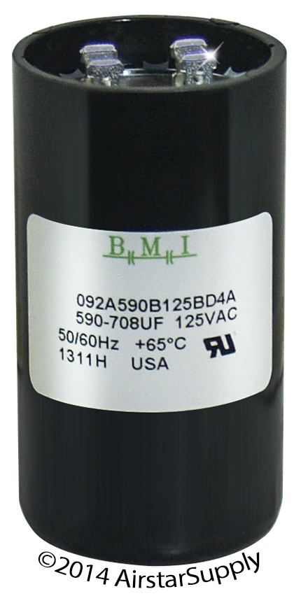 TEMCo 590-708 Uf/MFD 110-125 VAC Volt Condensatore Avviamento - Foto 2