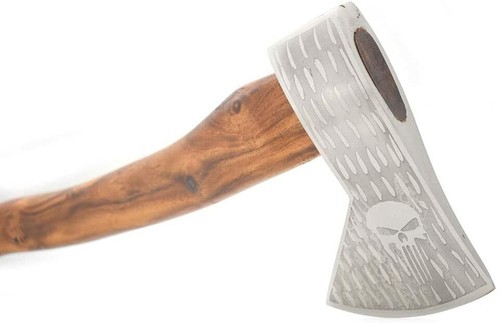 Medieval Warrior Battle Ready High Carbon Steel 18" Tomahawk Viking Axe Skull 1 - Picture 4 of 5