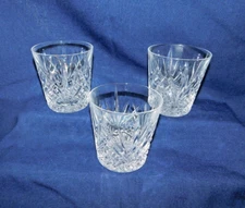 G6 - Shannon - Godinger Crystal Dublin Double Old Fashion Glasses Lot of 3