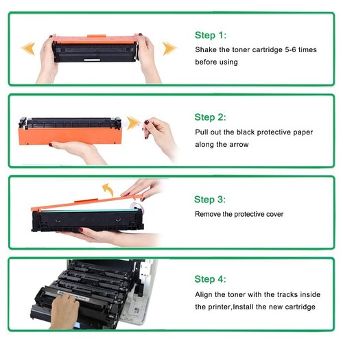 4pk CF400X BCMY Toner Cartridge for HP LaserJet Pro M252dw M277c6 M277dw MFP - Picture 3 of 4