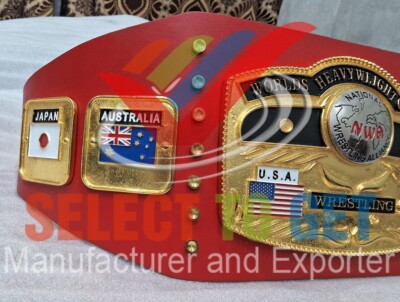 NWA World Heavyweight Champion レプリカベルト NWA Worlds Heavyweight Wrestling Champion Belt Red Strap. | eBay