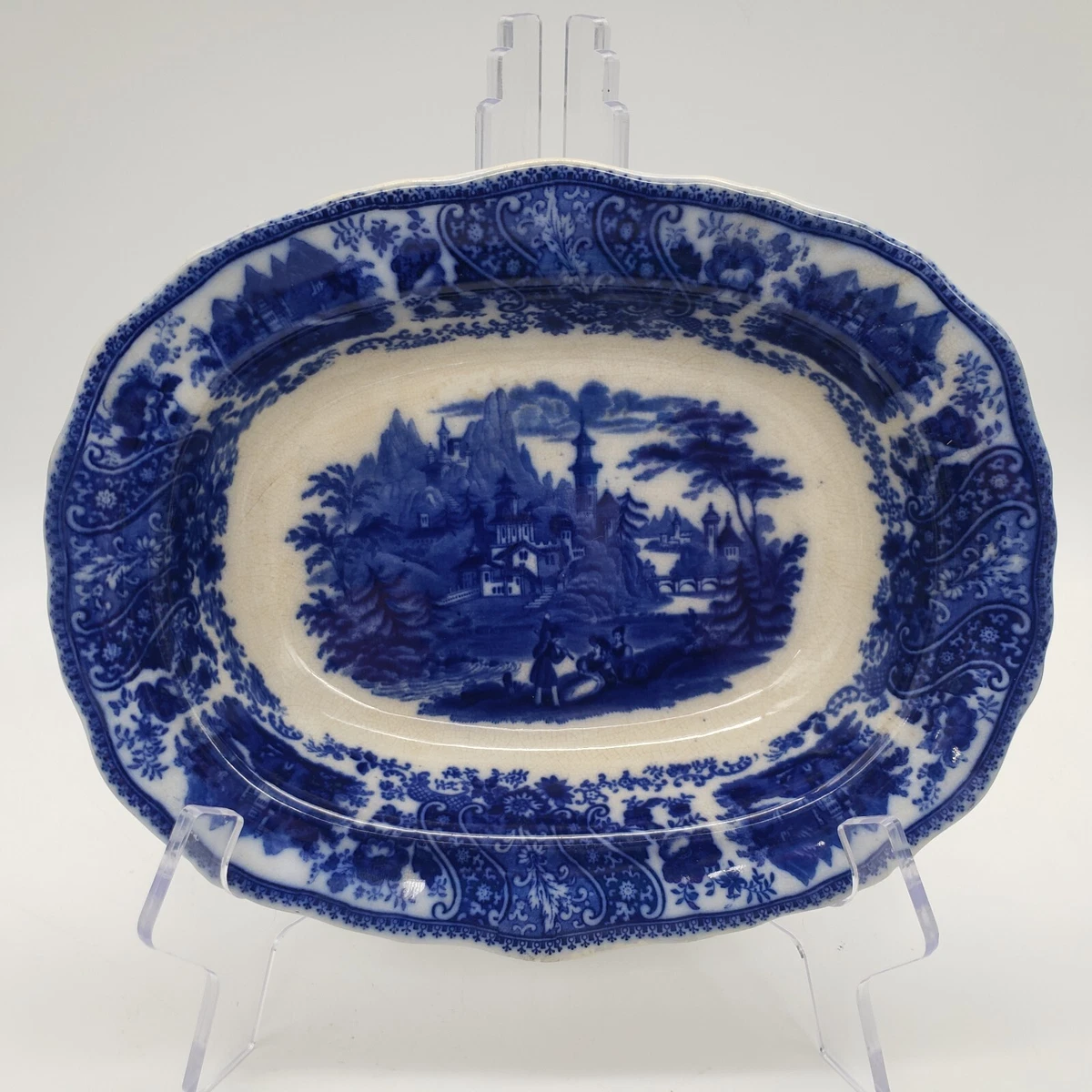 Burgess Leigh Flow Blue In Burleigh (Burgess & Leigh) China for