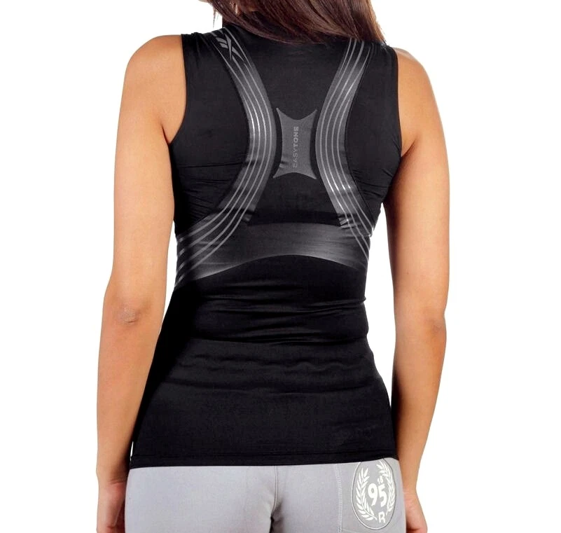 Reebok Shapewear Damen Kompression Tank Top Shirt Sport Running Fitness schwarz - Image 3 of 4