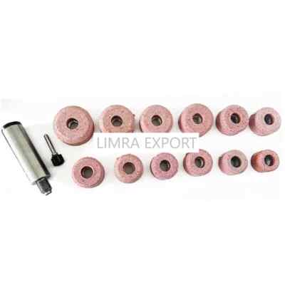 Sioux Valve Seat Pink Grinding Wheels Set 12 Pcs Stone +Holder Star Drive 11/16''
