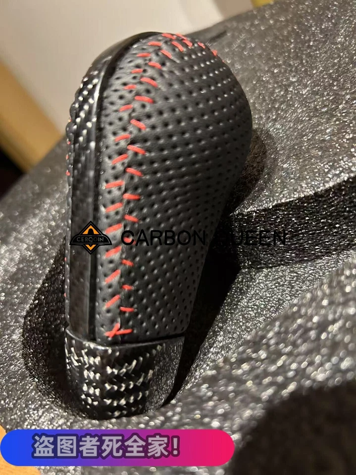 碳纤维自动换档刀适用于日产 350Z 02-09 年带红色 — 第 3/3 张图片