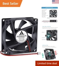 High Airflow 80mm Dual Ball Bearing Fan for Optimal System Cooling Performance