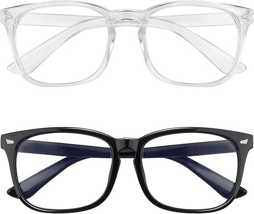 Blue Light Blocking Glasses, 2 Pack Blue Light Glasses Men, Blue Light Glasse...