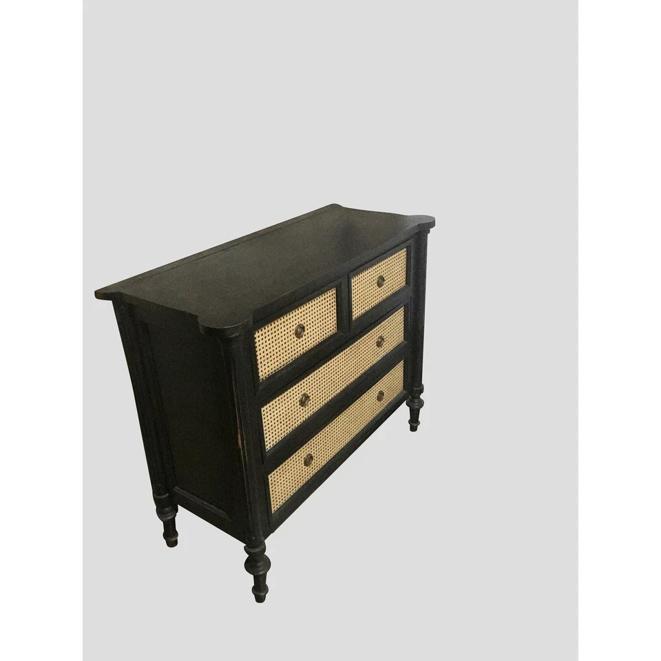 Dresser Woven Ratten Solid Wood Handmade - Image 4 of 4