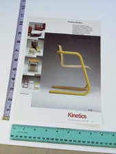 Vintage Magazine Clipping - 100 / 200 model chair photo Kinetics Print Ad 80's