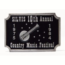 1984 J M Limited 345 Silvis 10th Annual country Music Festival Buckle Vintage