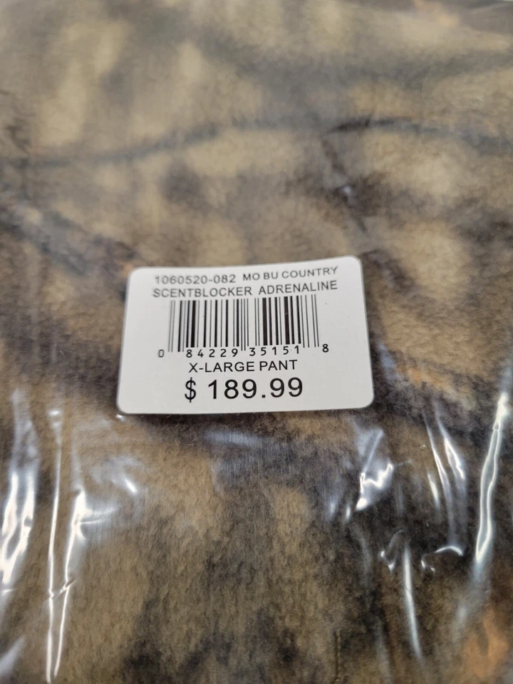 ScentBlocker Mens Adrenaline Pants Mossy Oak Country Camo Size: XL Extra Large - Image 3 of 4