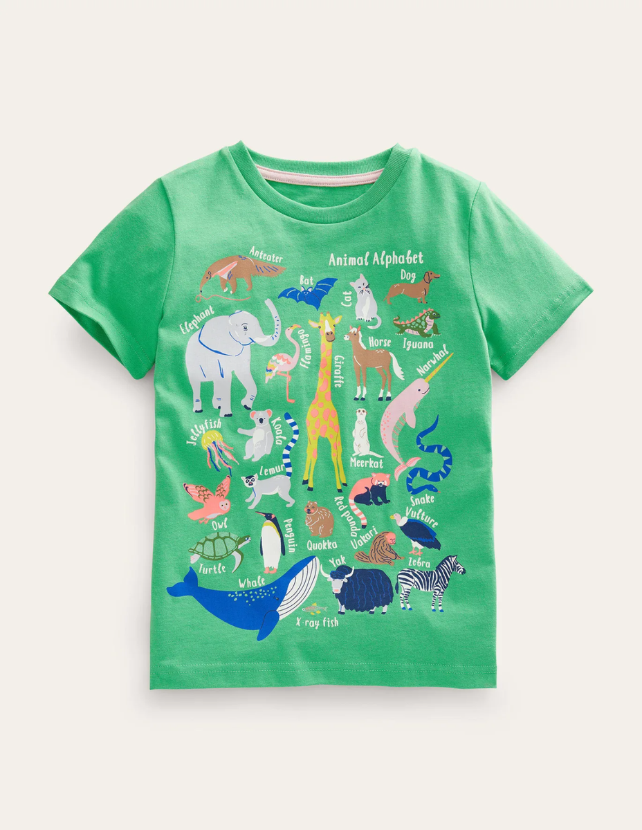 T-shirt Fille Mini Boden Manches Courtes Avec Appliqué Tortue - Taille 12-18 Mois, Occasion Très Bon état