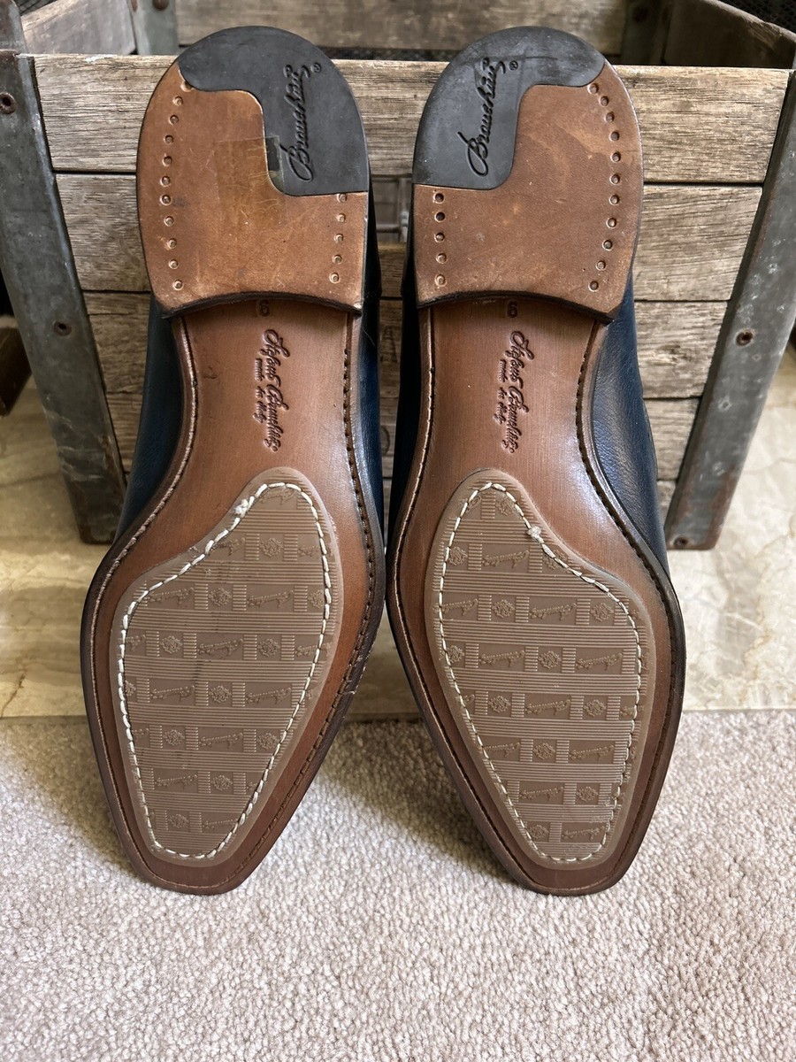 NEW $700 STEFANO BRANCHINI men's blue loafers shoes sz 9