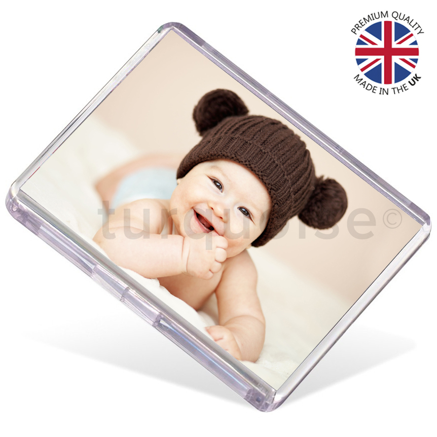 Premium Quality Clear Acrylic Blank Fridge Magnets 73 x 51 mm | Jumbo Photo