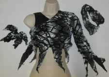 Contemporary Lyrical Dance stop Burnout Silver Small adult 4 pc set