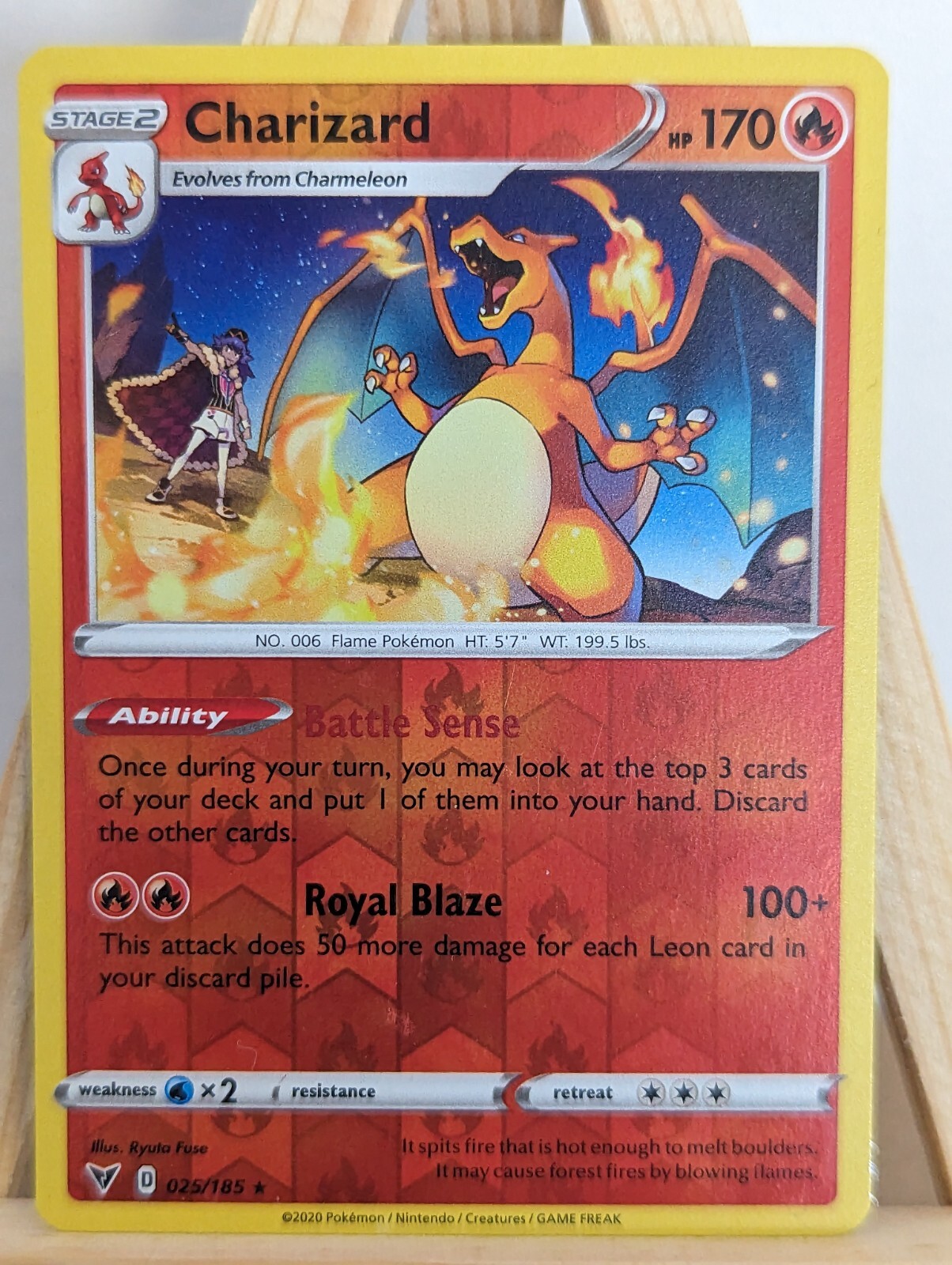 Pokemon TCG Charizard | Vivid Voltage 25/185 | Reverse Holo NM